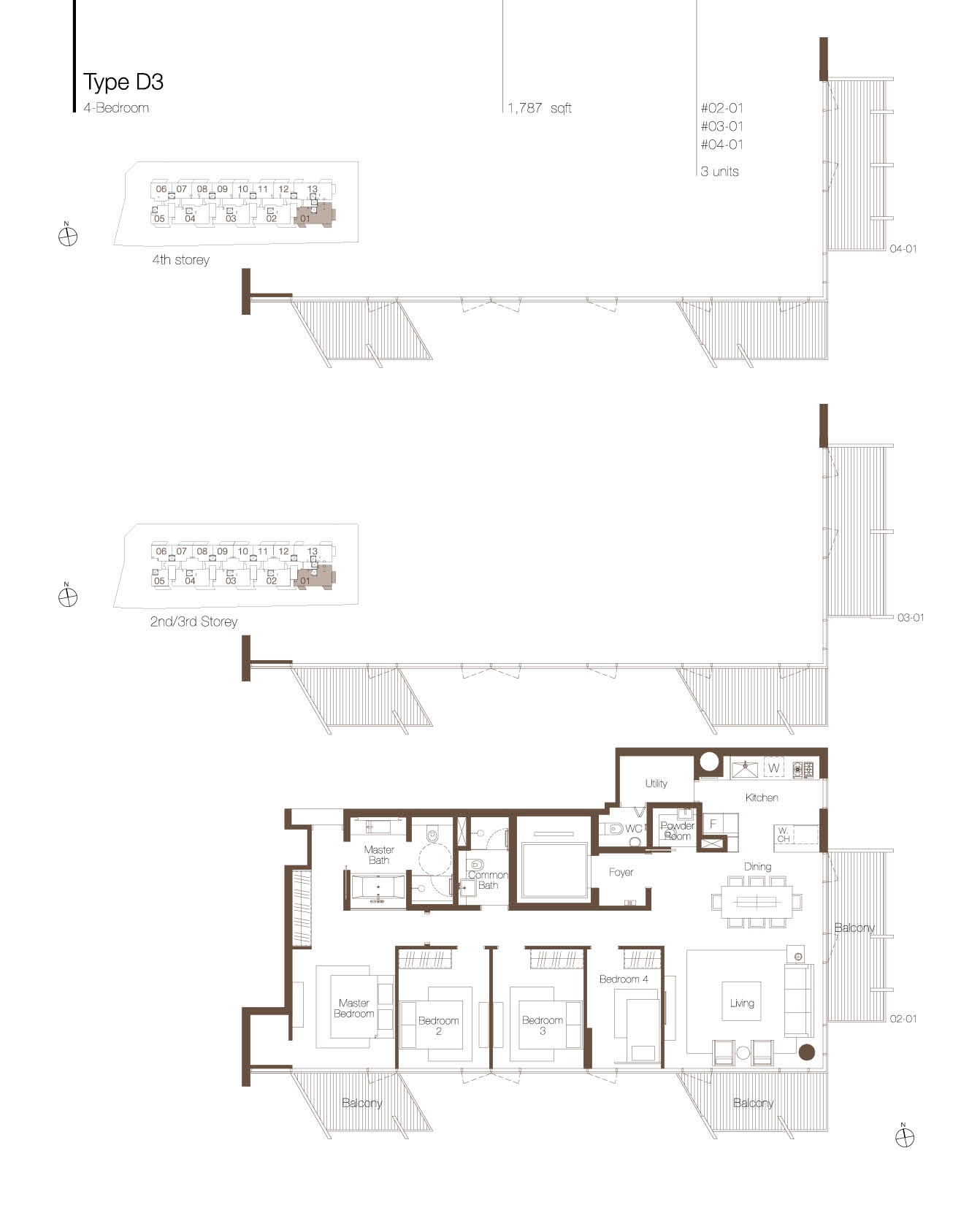 Cluny Park Residence 4 Bedroom Type D3 Floor Plan
